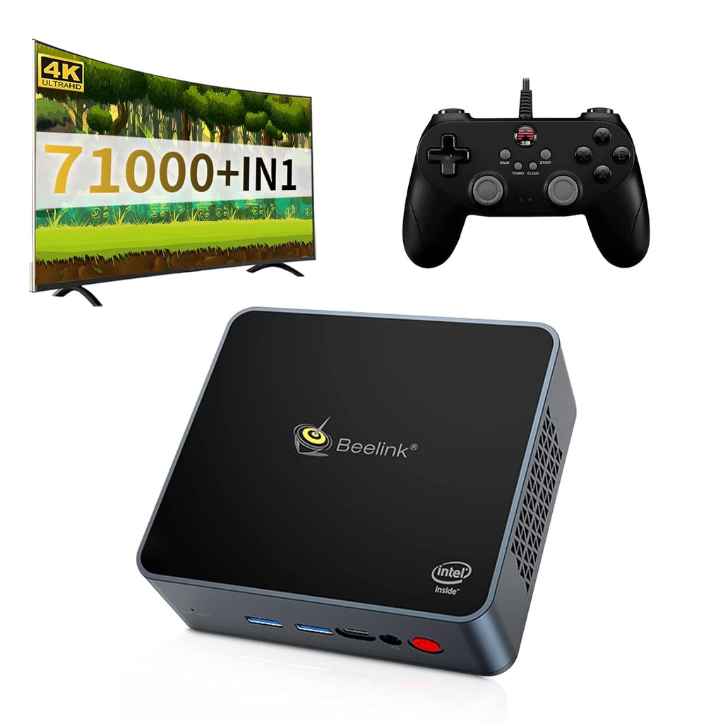 Game Console with 4K Dual Output, 2 Gamepads A838357