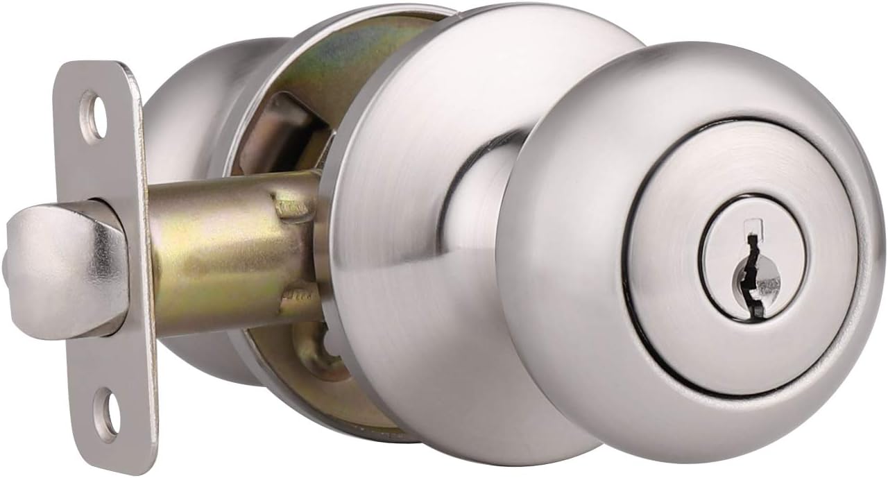 4 Pack Keyed Entry Door Lock with Lock and Key, Oil Rubbed Bronze Finish A20780