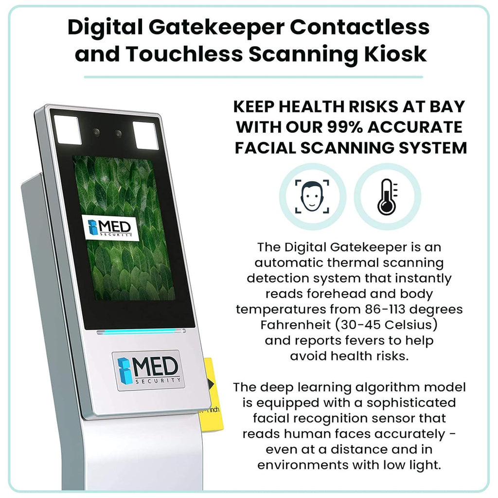 Contactless Scanning Kiosk with Facial Recognition and Temperature Scanner C4465
