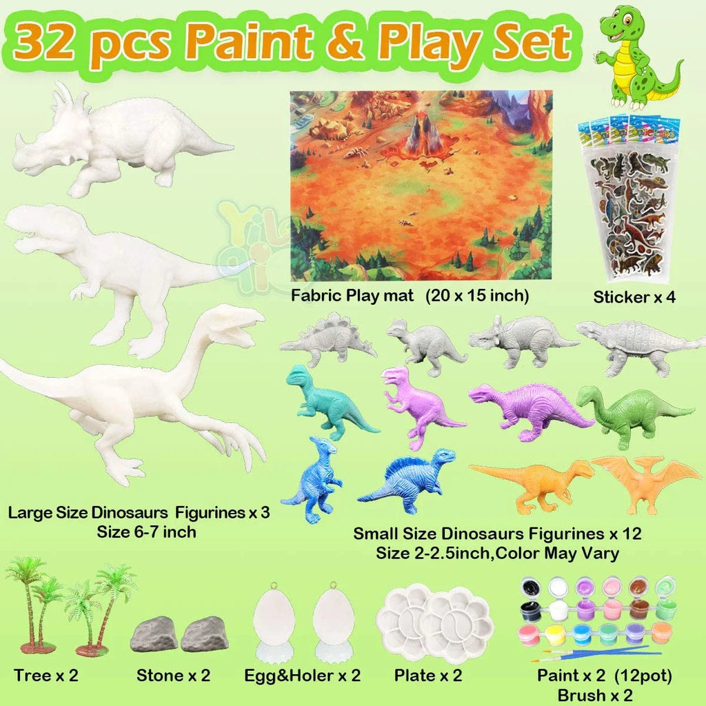 Kids Dinosaur Painting Kit with Play Mat L3785