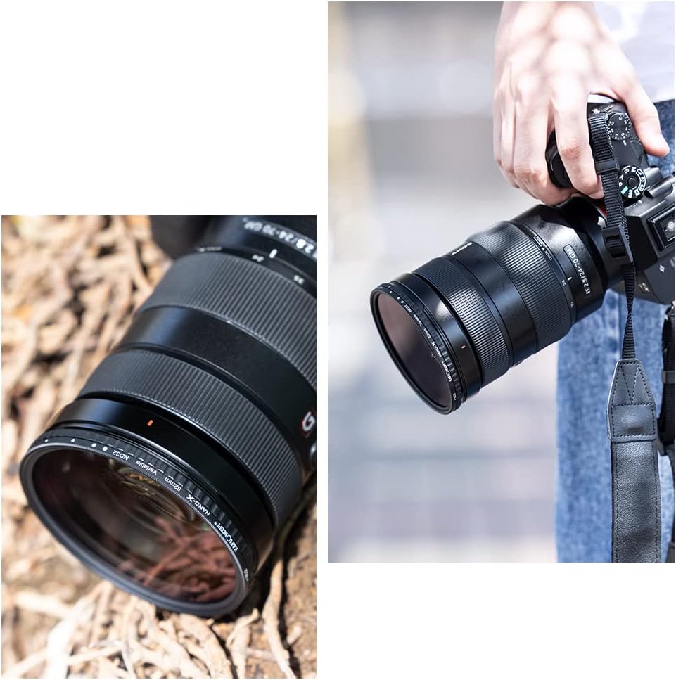 77mm Variable ND Filter ND2-ND32 Camera Lens Filter with Multi-Layer Coatings Pack of 2 Z735794