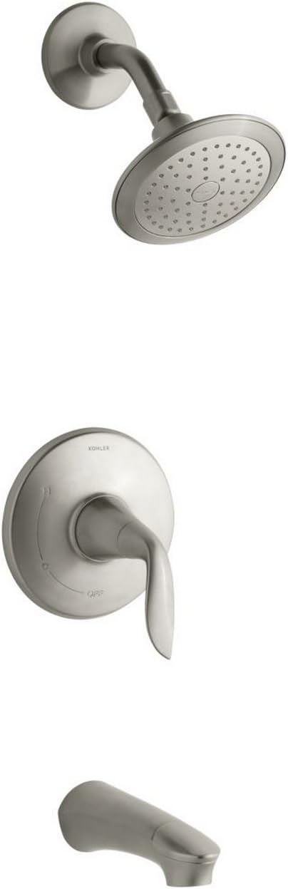 Bath and Shower Valve Trim with Lever Handle, Spout and 2.5 gpm Showerhead, Vibrant Brushed Nickel C63242