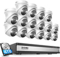 8CH 5MP PoE Security Camera System with 2TB HDD and 8pcs Wired Indoor Outdoor Cameras with 80ft Night Vision T7085