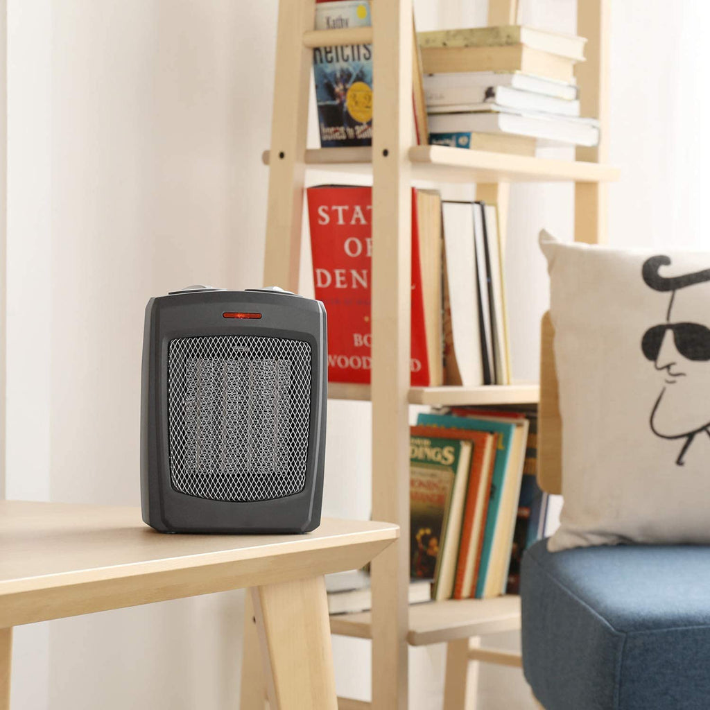 Ceramic Small Heater with Thermostat, 750W/1000W/1500W R9127