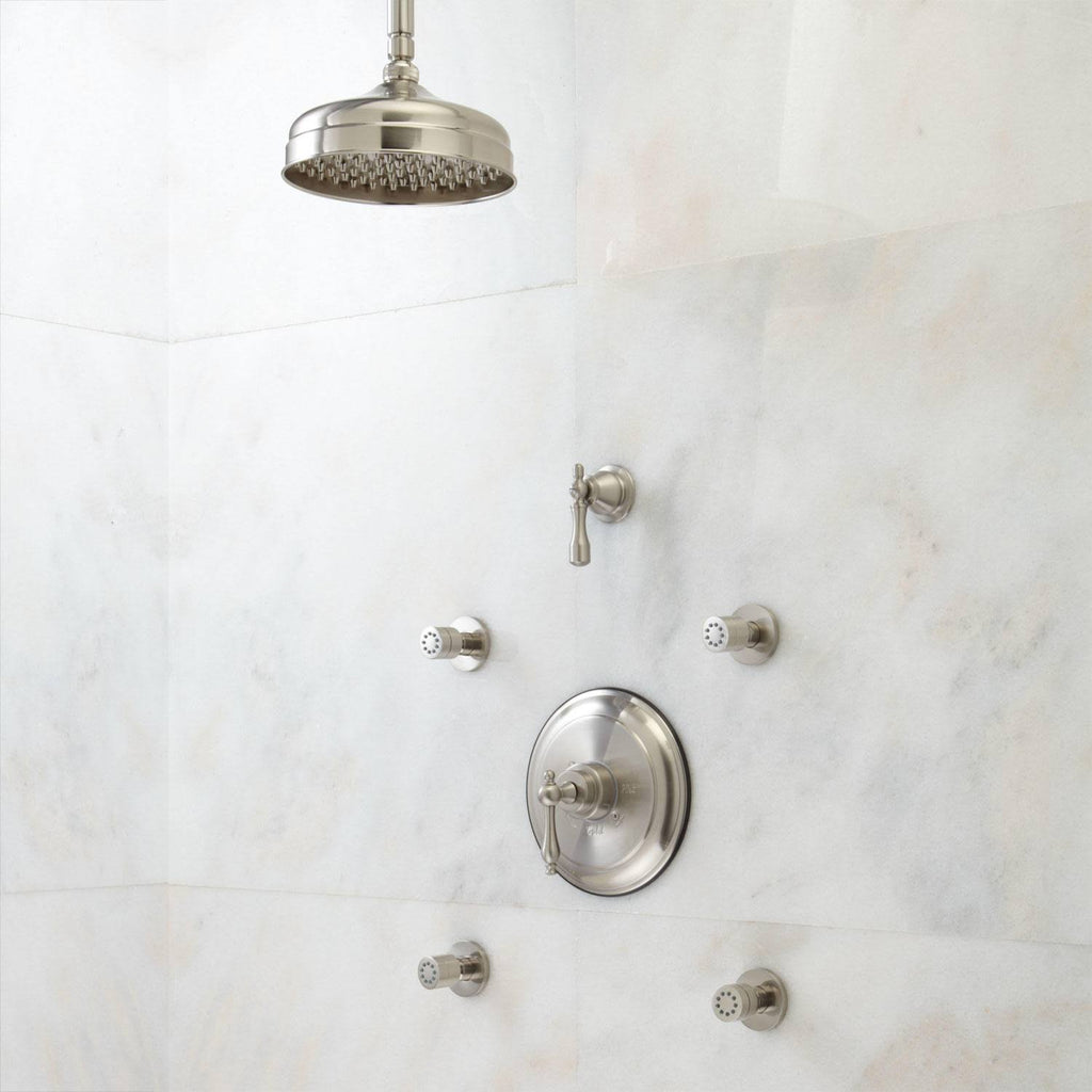Pressure Balanced Shower System with Rain Shower Head and Body Sprays L793562