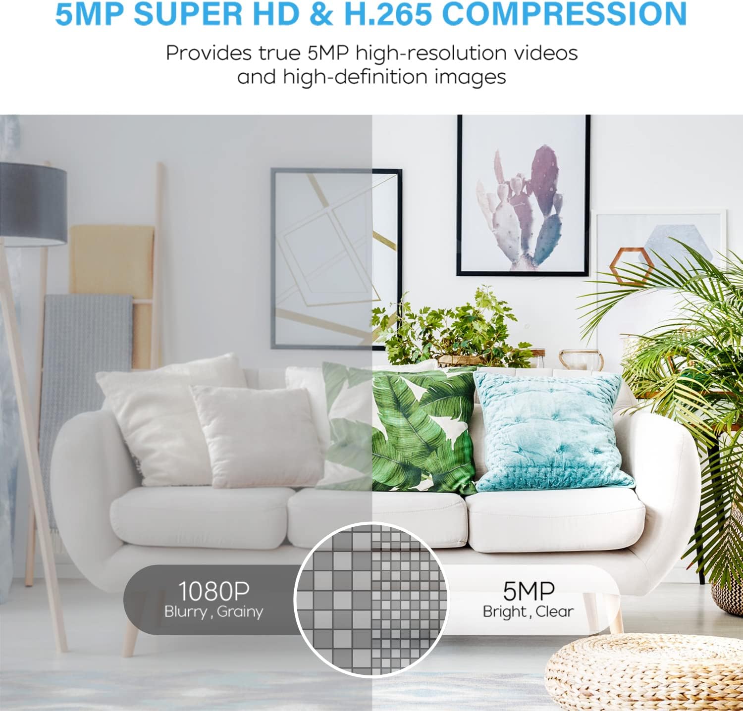 5MP Pan/Tilt Smart Security Camera, 2-Way Audio, Pack of 2 X6332