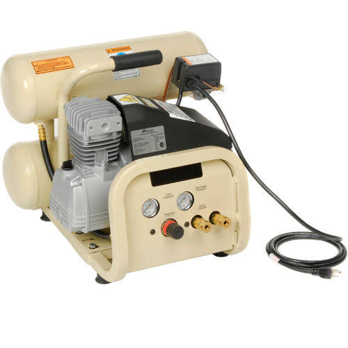 Portable Electric Air Compressor, 4 Gallon, Twin Stack M276