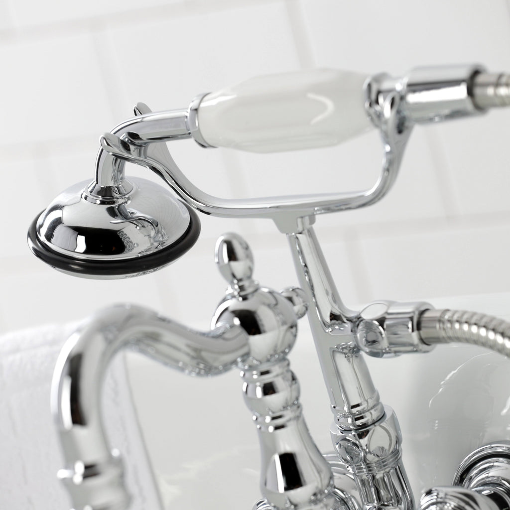 Polished Brass Clawfoot Tub Faucet with Hand Shower X45161