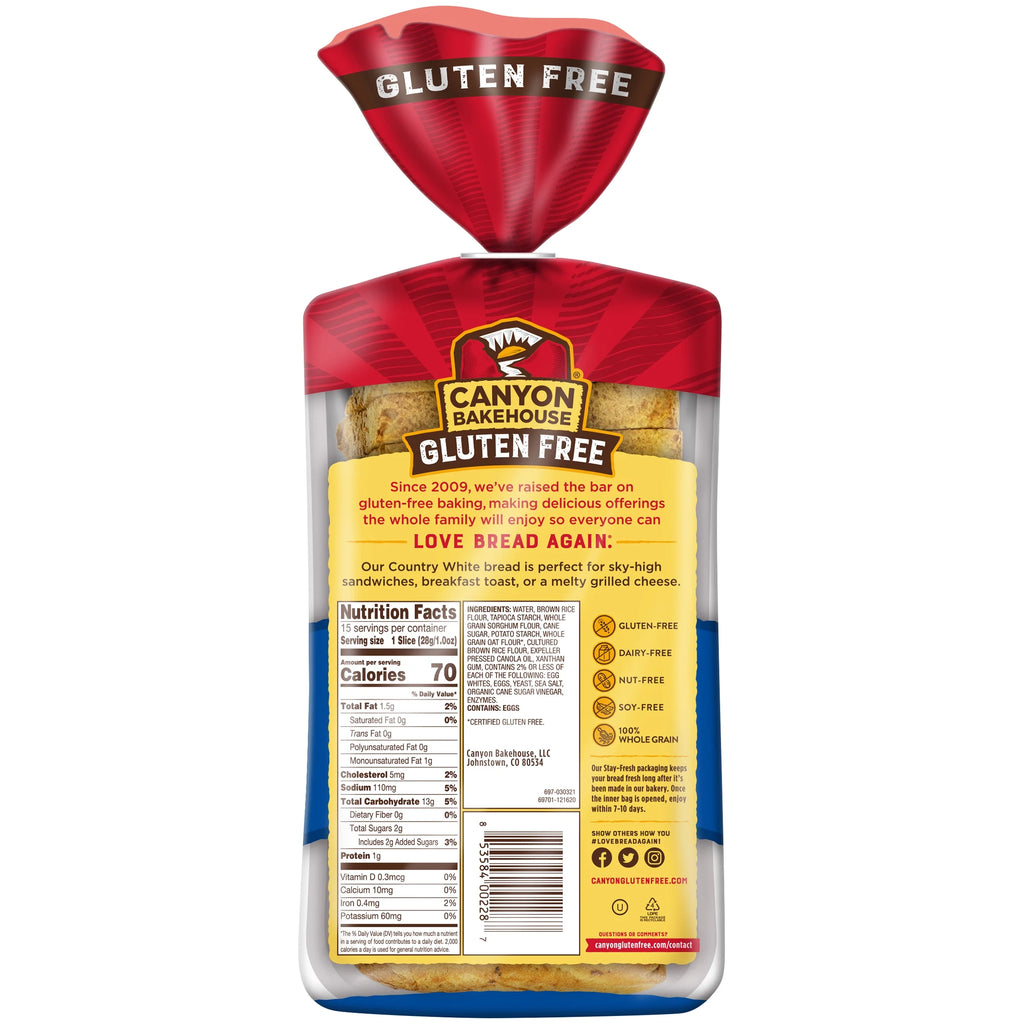 15z Gluten Free Country White Bread Pack Of 6 B745
