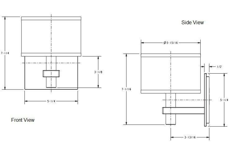 Satin Nickel Frame Single Light Z376