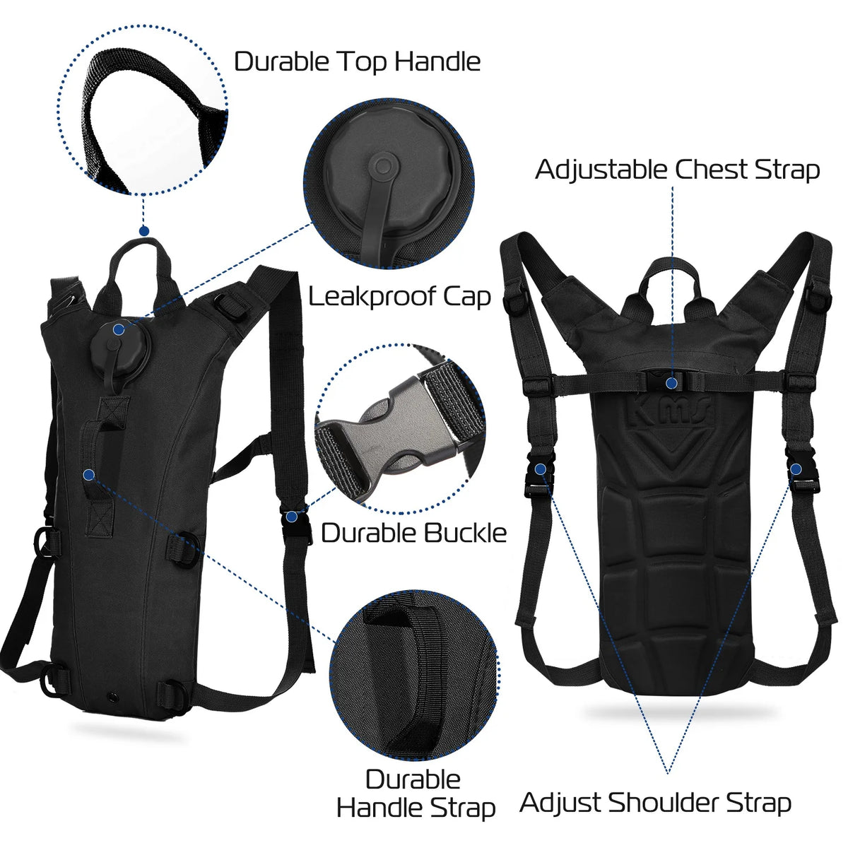 Black 3L Hydration Backpack J936920