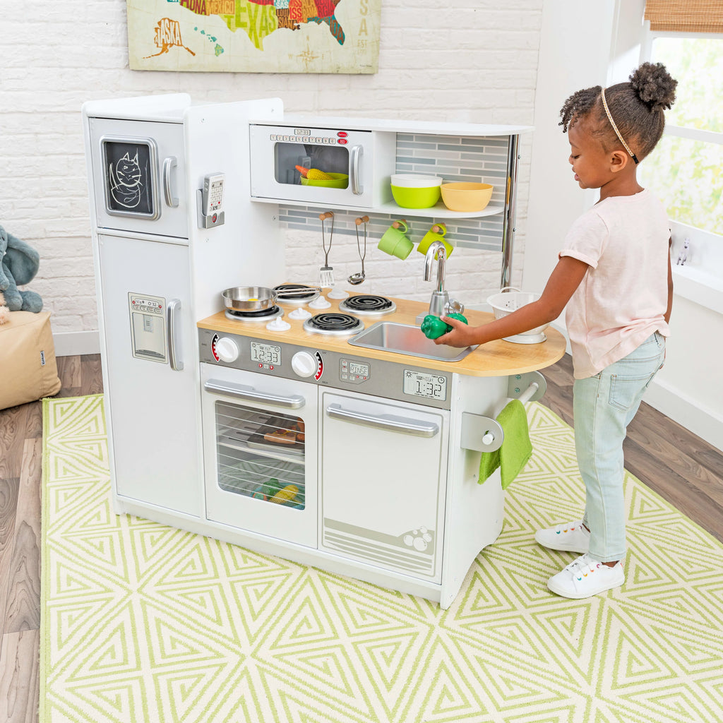 White Wooden Play Kitchen E614552