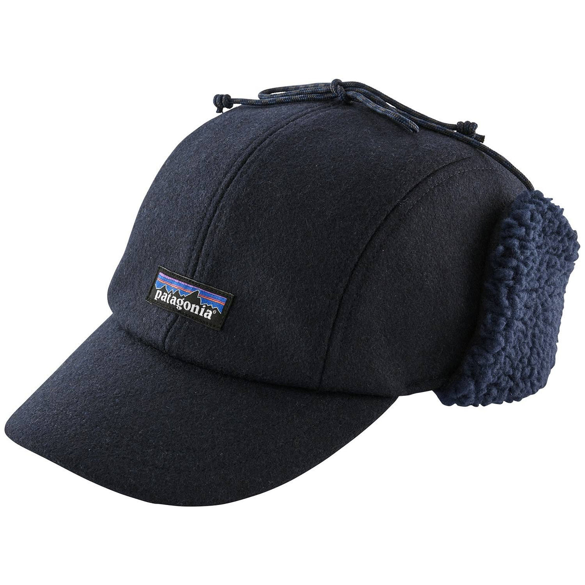 Recycled Wool Ear Flap Cap, Classic Navy K344212