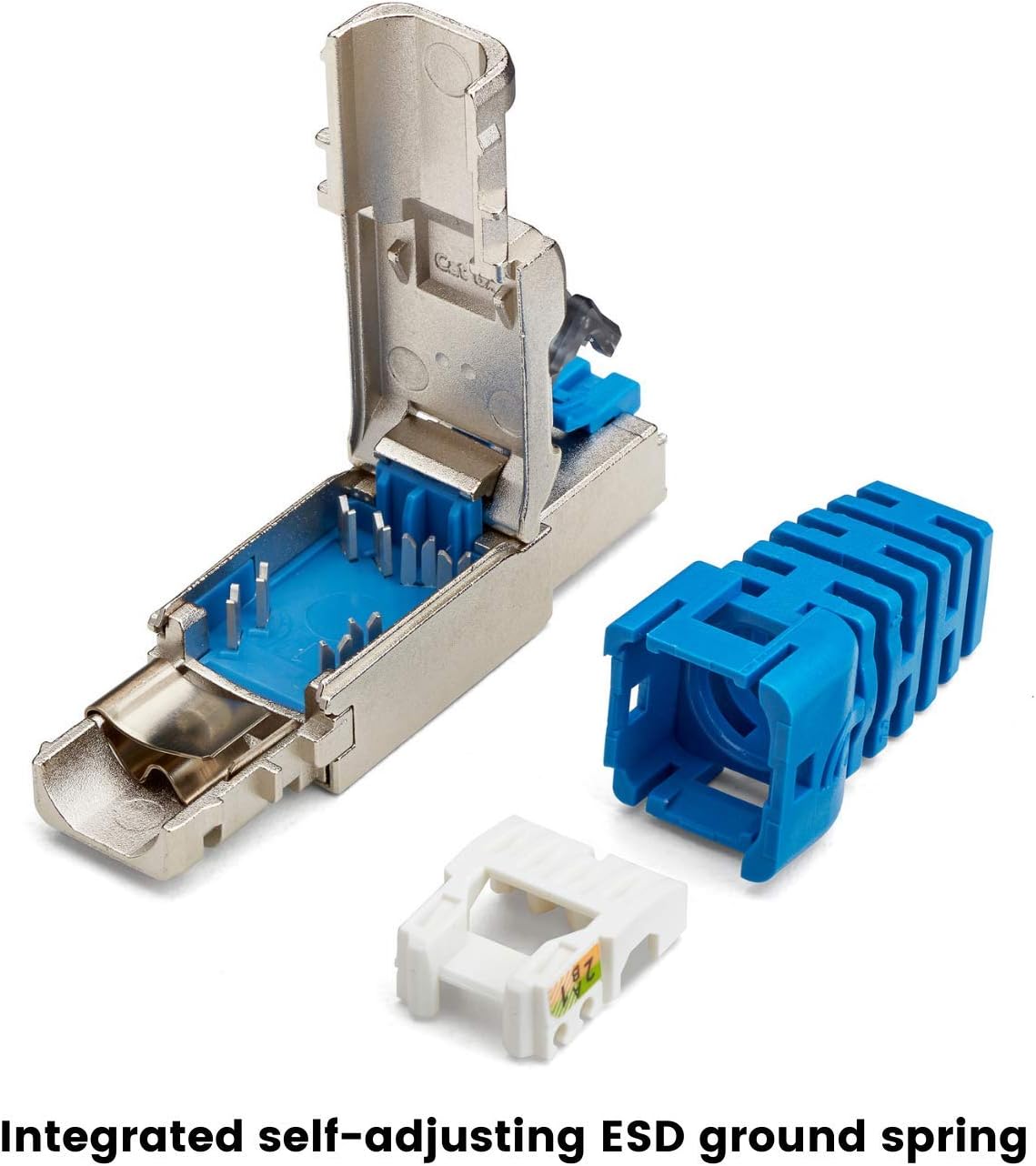 Cat6A Shielded Modular RJ45 Male Plug, 6 Pack Z614