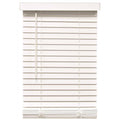 White Cordless Faux Wood Blind C6157