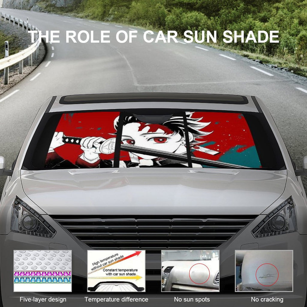 Foldable Reflective Car Windshield Sun Shade Cover P54929