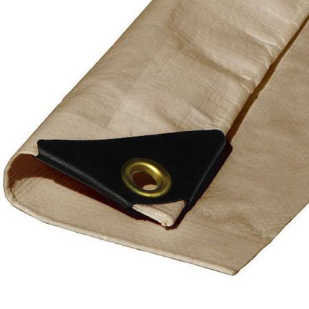 Heavy Duty Poly Tarp 12 Mil 3 Ply Coated Canopy 6 oz 3 Layer, 20' H568297