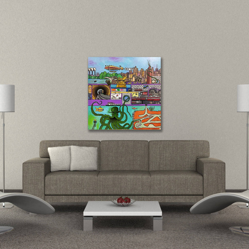 Green Wall Art on Canvas S733