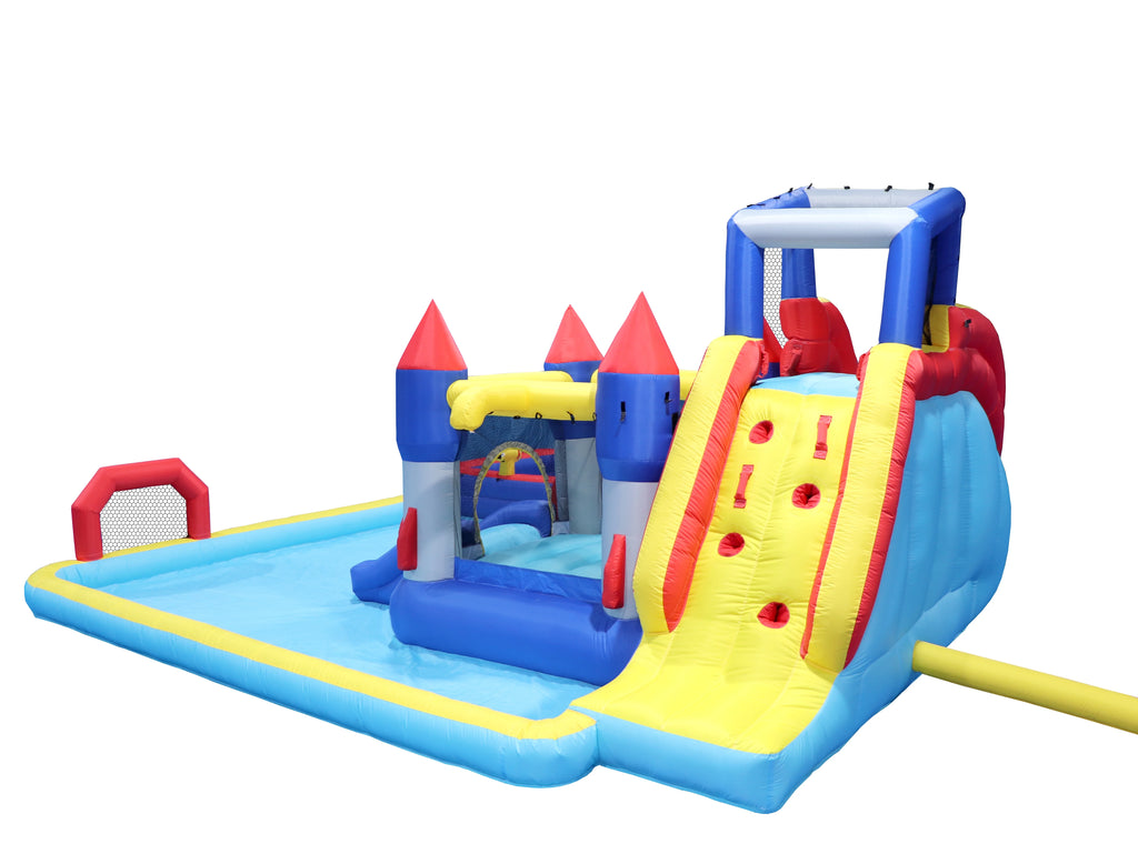 7-in-1 Inflatable Water Park with Splash Pool Z1609
