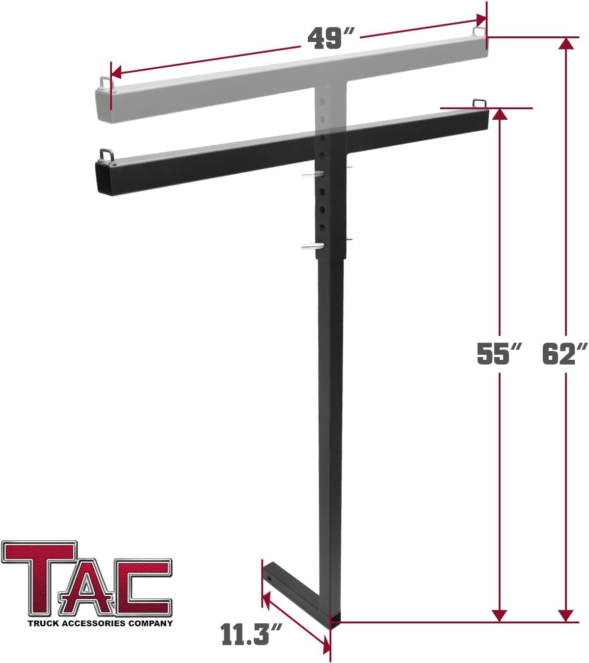 Truck Bed Hitch Mount Extender 500 LBS Capacity Utility Cargo Carrier R2833