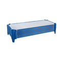 Blue Stackable Toddler Cots with Sheets, Set of 6 G456440