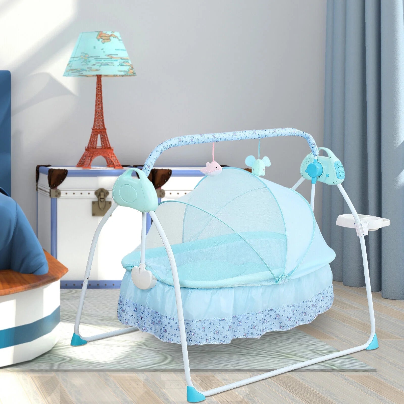 Electric Baby Cradle Swing Bouncer with Bluetooth Melodies USB A35740