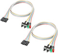 2-Pack Computer Case LED Light Red Green ATX Power Supply Reset HDD Switch Cable 27-inch Long ATX Case Front Bezel Wire Kit N587