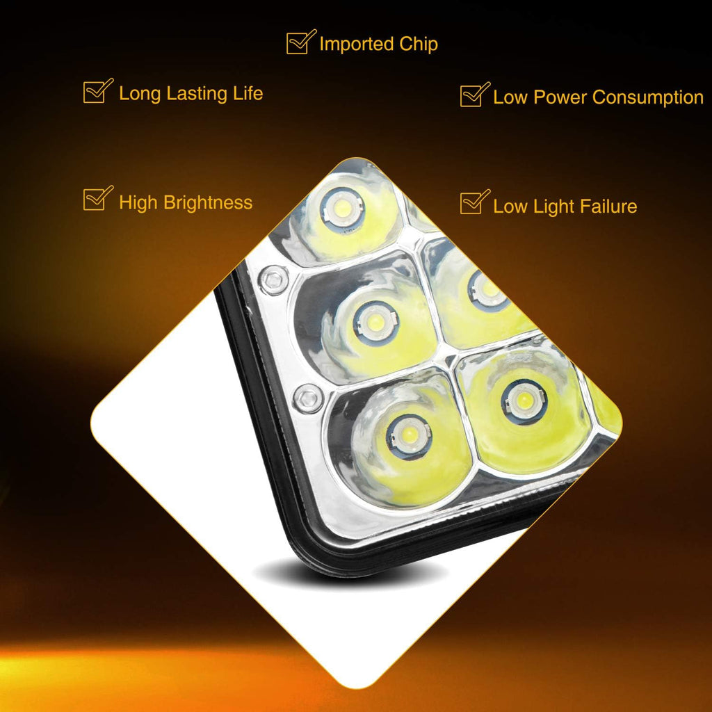 4x6 LED Headlights Sealed Beam Conversion Kit Pack of 2 J724