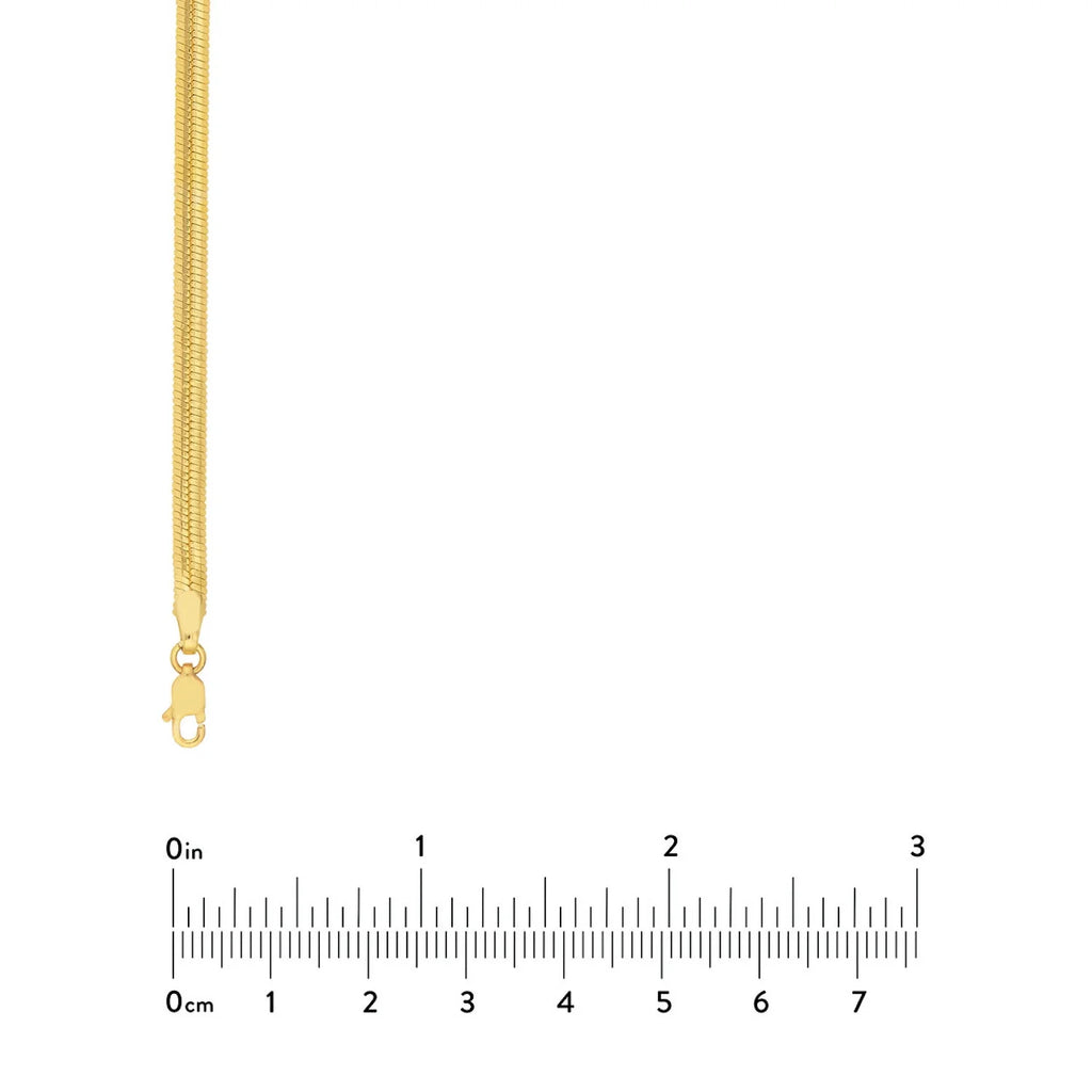 Solid 14K Yellow Gold Snake Chain Necklace 18" R918