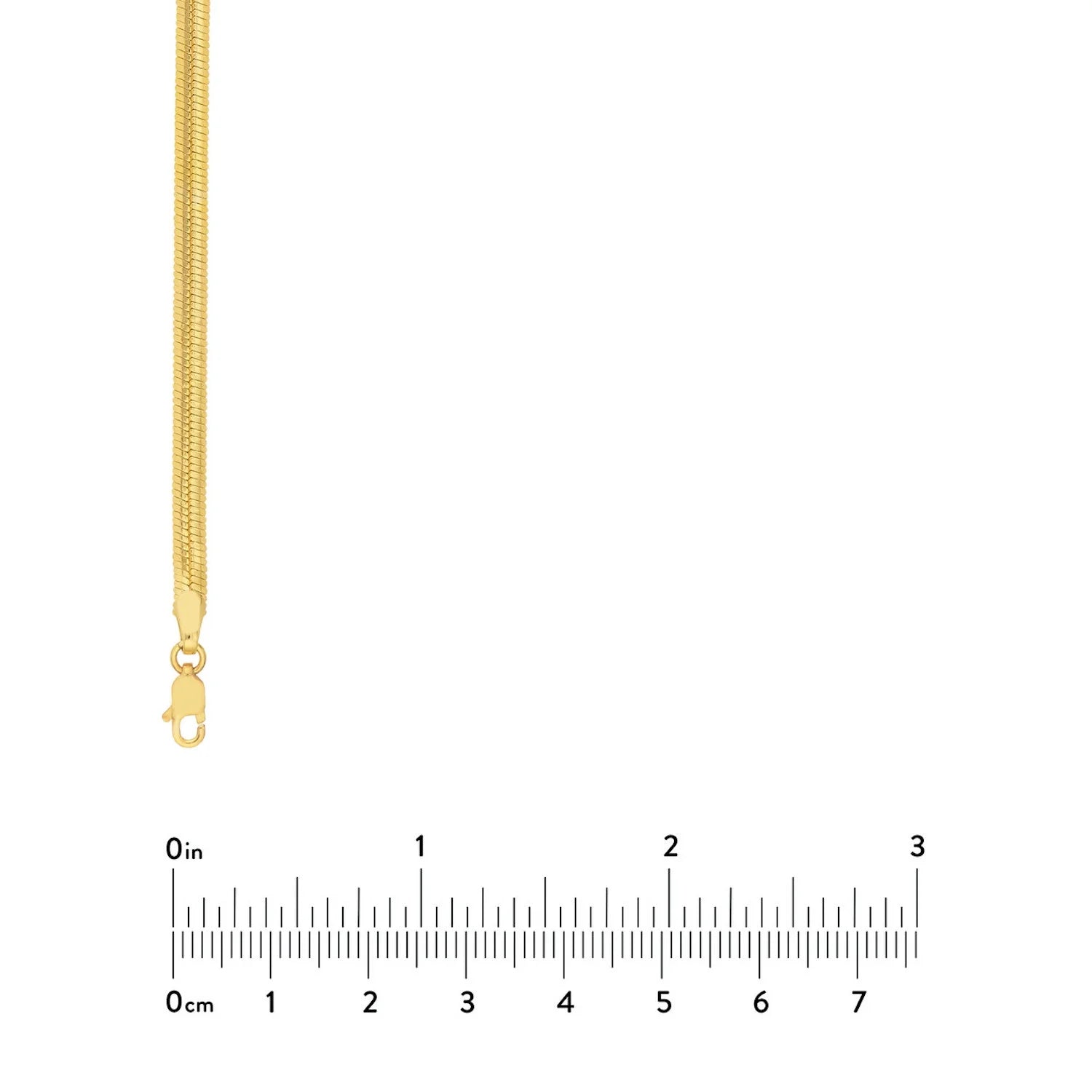 Solid 14K Yellow Gold Snake Chain Necklace 18" R918