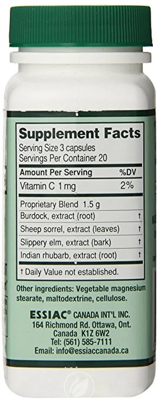 Essiac Herbal Supplement Vegicaps 500mg 60 Capvegi T85059