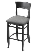 25x22 Bar Stool with Black Finish and Graph Alpine Seat X329460