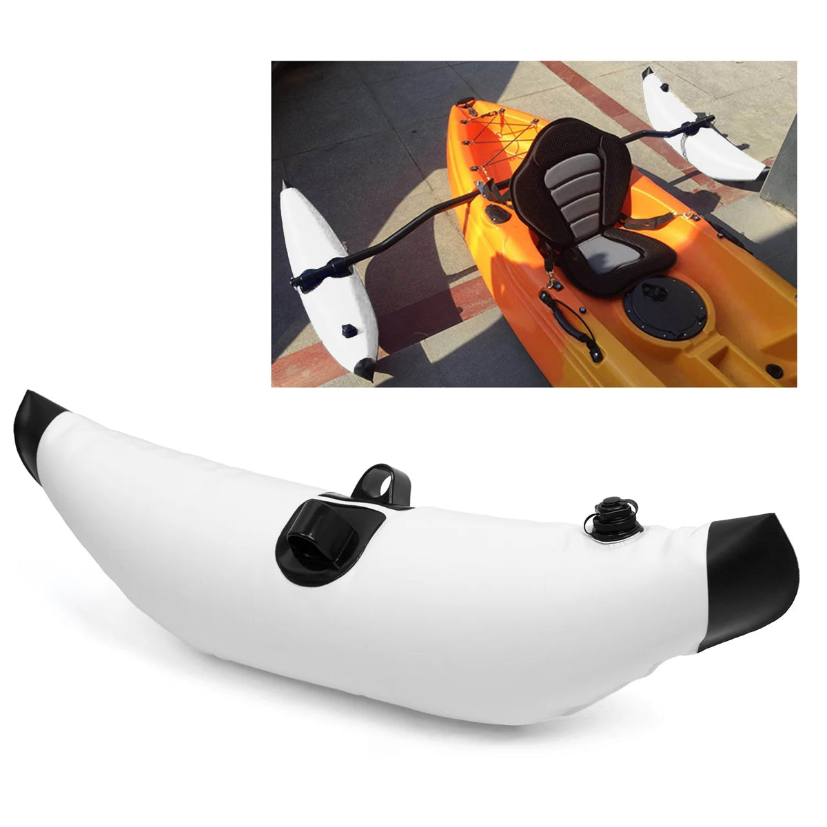 Blue/Yellow PVC Inflatable Kayak Stabilizer Float W737