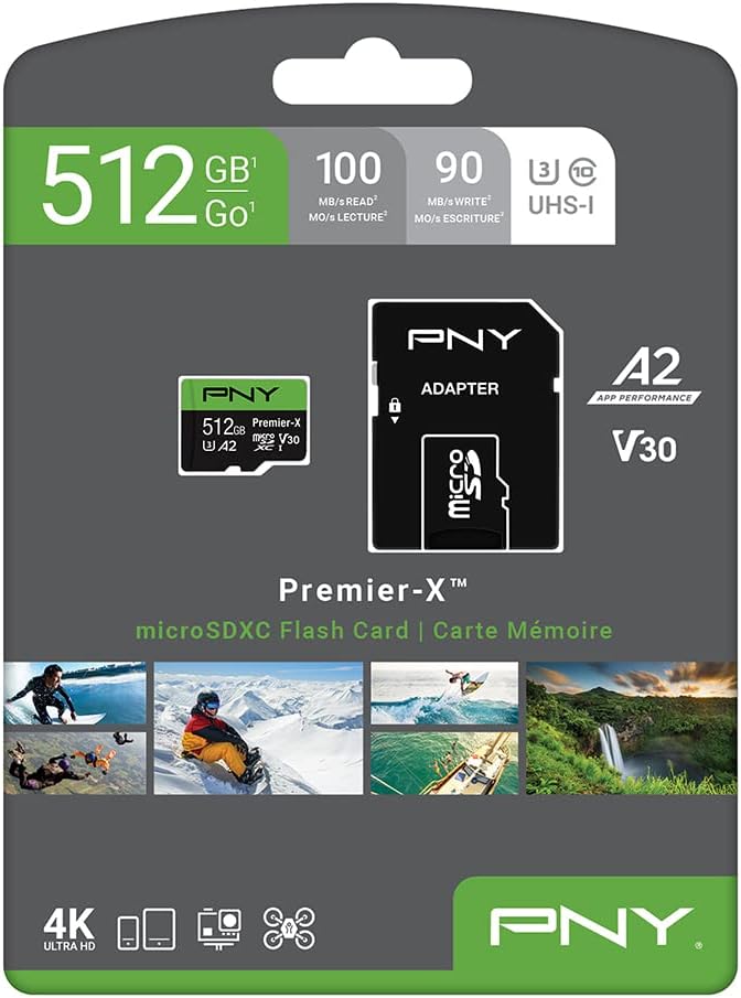 512GB Class 10 U3 V30 microSDXC Flash Memory Card Y822439