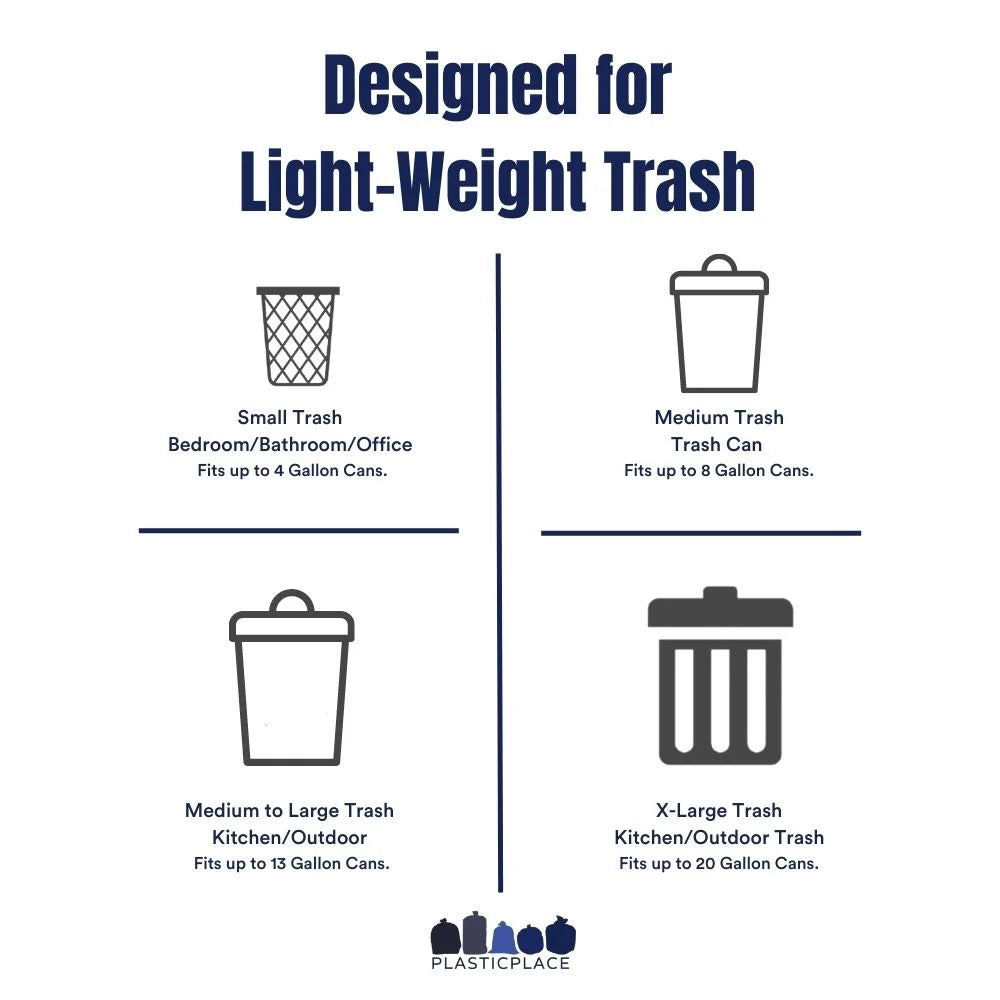 Black High Density Trash Bags, Case of 250 O4017