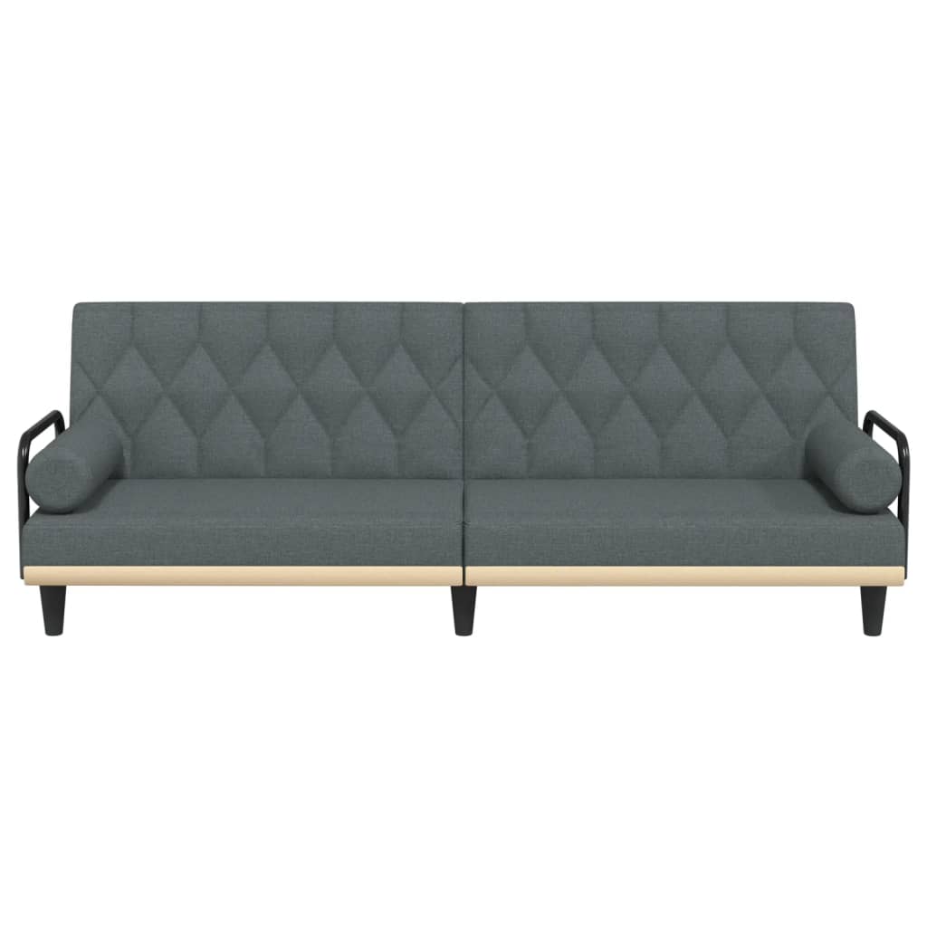 Dark Gray Fabric Sofa Bed with Armrests K65476