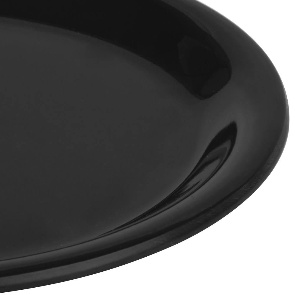 Black Melamine Narrow Rim Pie Plate Q8433