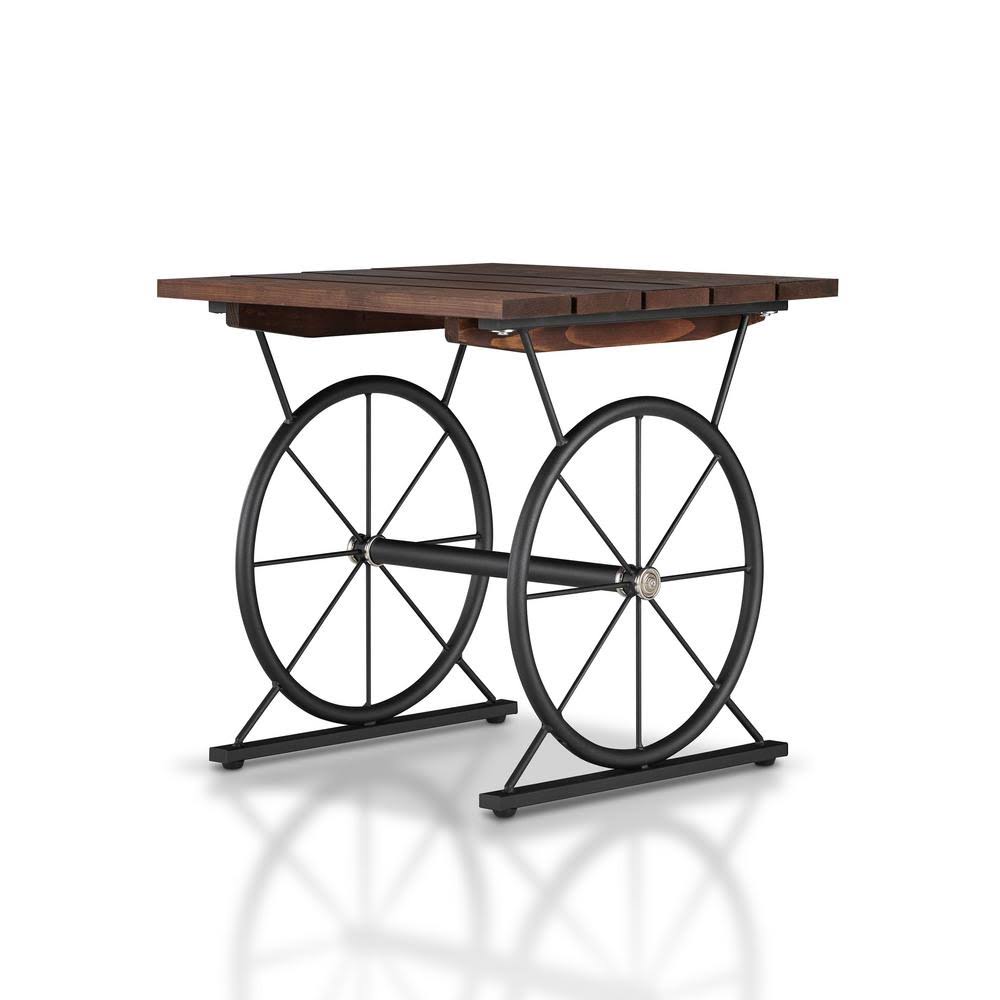 Toasted Barnwood Panel End Table Y7667