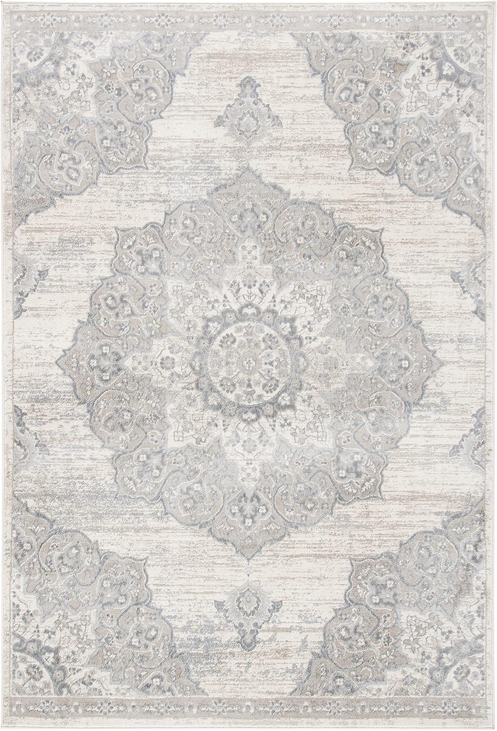 9' x 12' Ivory & Beige Area Rug D248