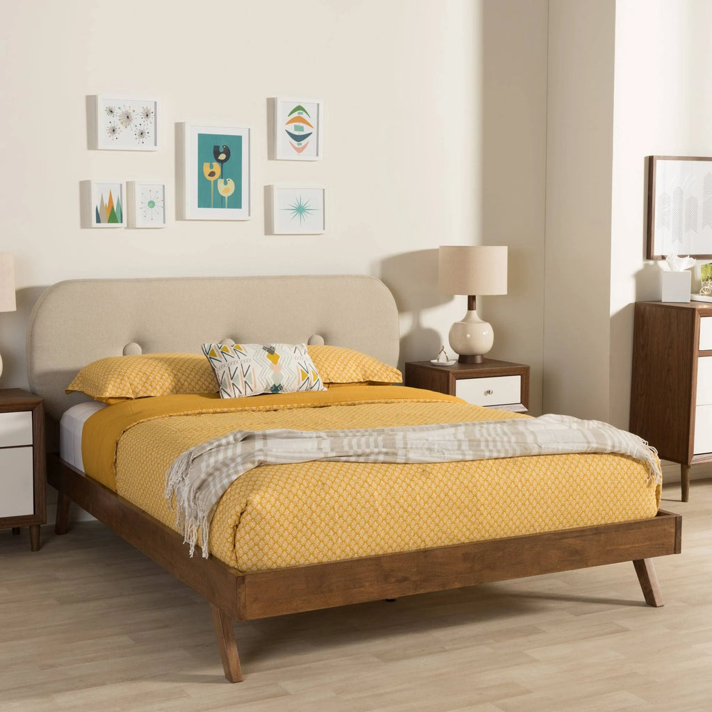 King Grey Platform Bed Q866238