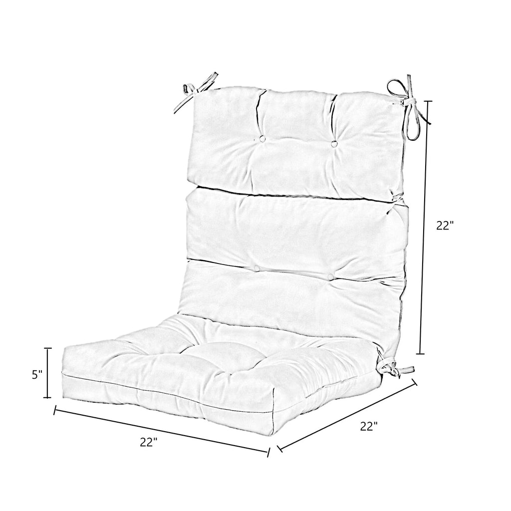 Heather Gray 44 x 22 in. Outdoor High Back Chair Cushion U45514