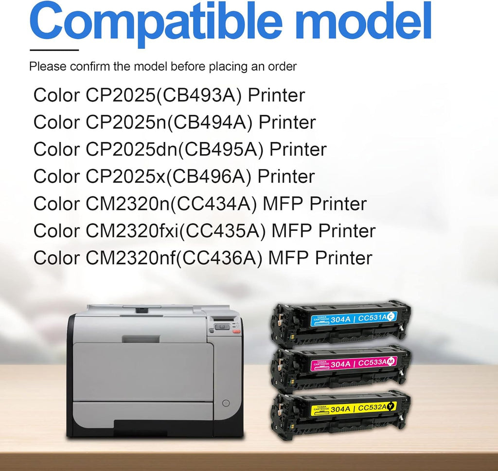 5-Pack Replacement Toner Cartridge for HP 304A Printer X102692