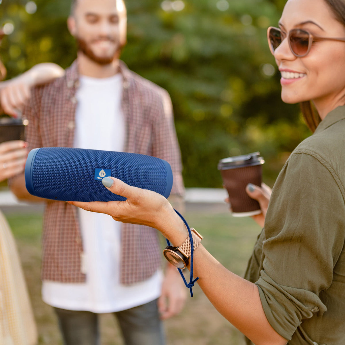 Pursonic Ultrasonic Diffuser, 360° Speaker, & Essential Oils Set