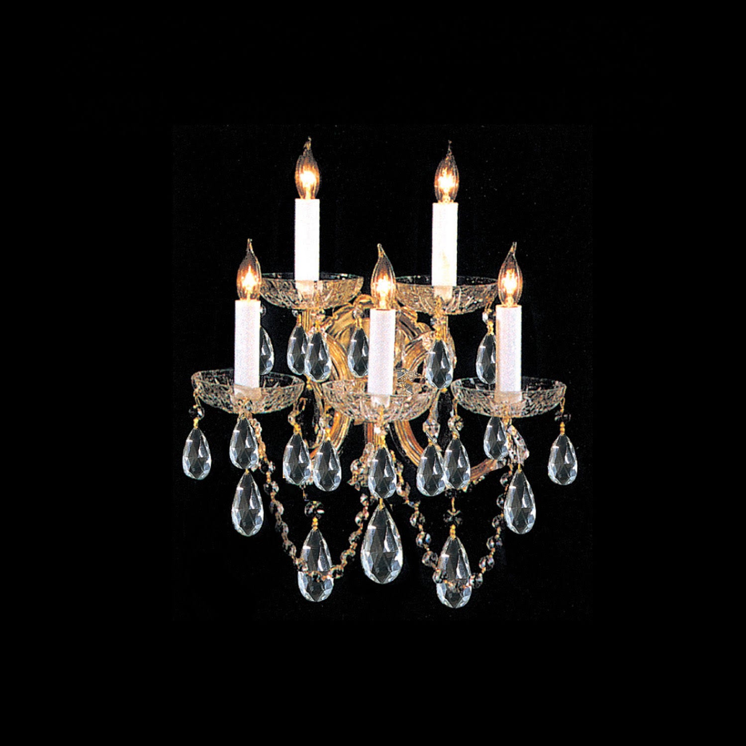 Gold Crystal Sconce L141