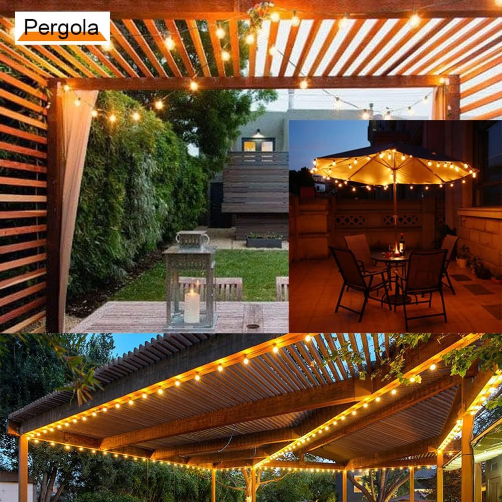 100FT LED String Lights with 30 Sockets 32 Shatterproof Plastic Bulbs N35805