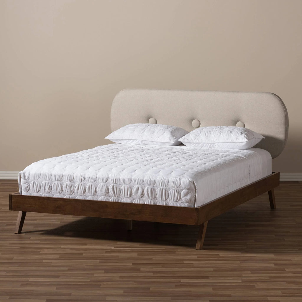 King Grey Platform Bed Q866238