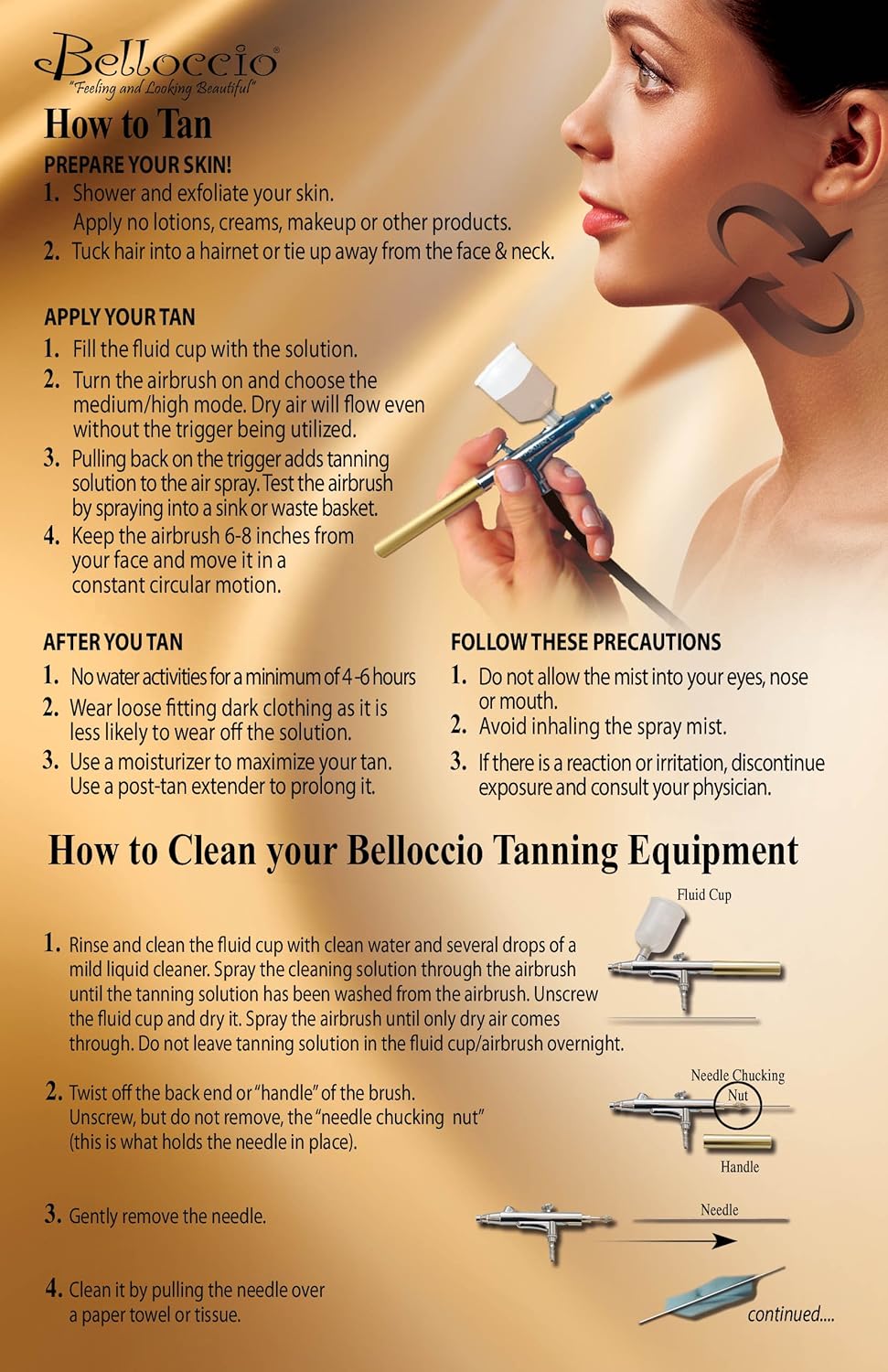 Complete Professional Sunless Tanning Airbrush System with Airbrush, Compressor & Hose and 4 Ounce Tanning Solution F129