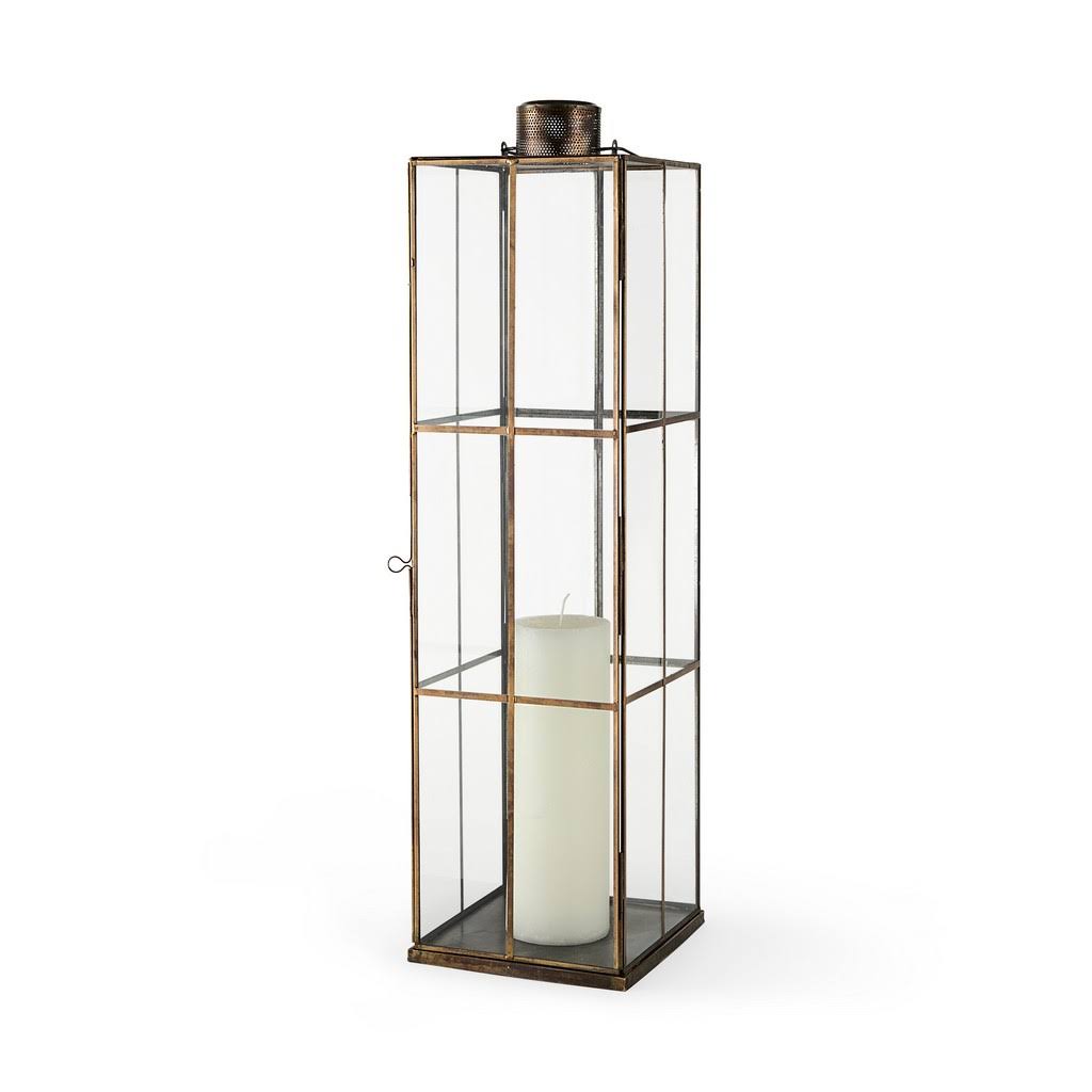 Gold Glass Lantern F3339