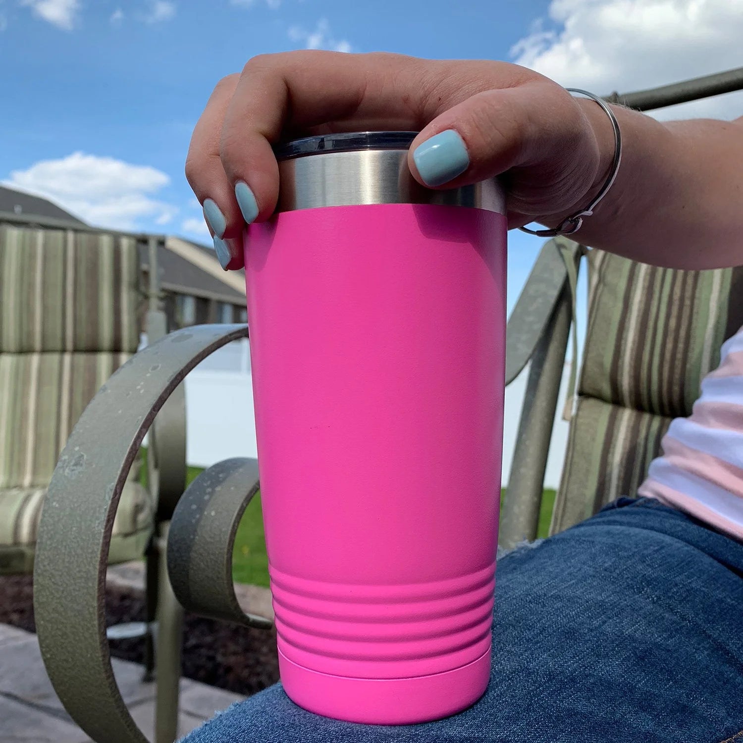 17 oz Navy Water Bottle J9542