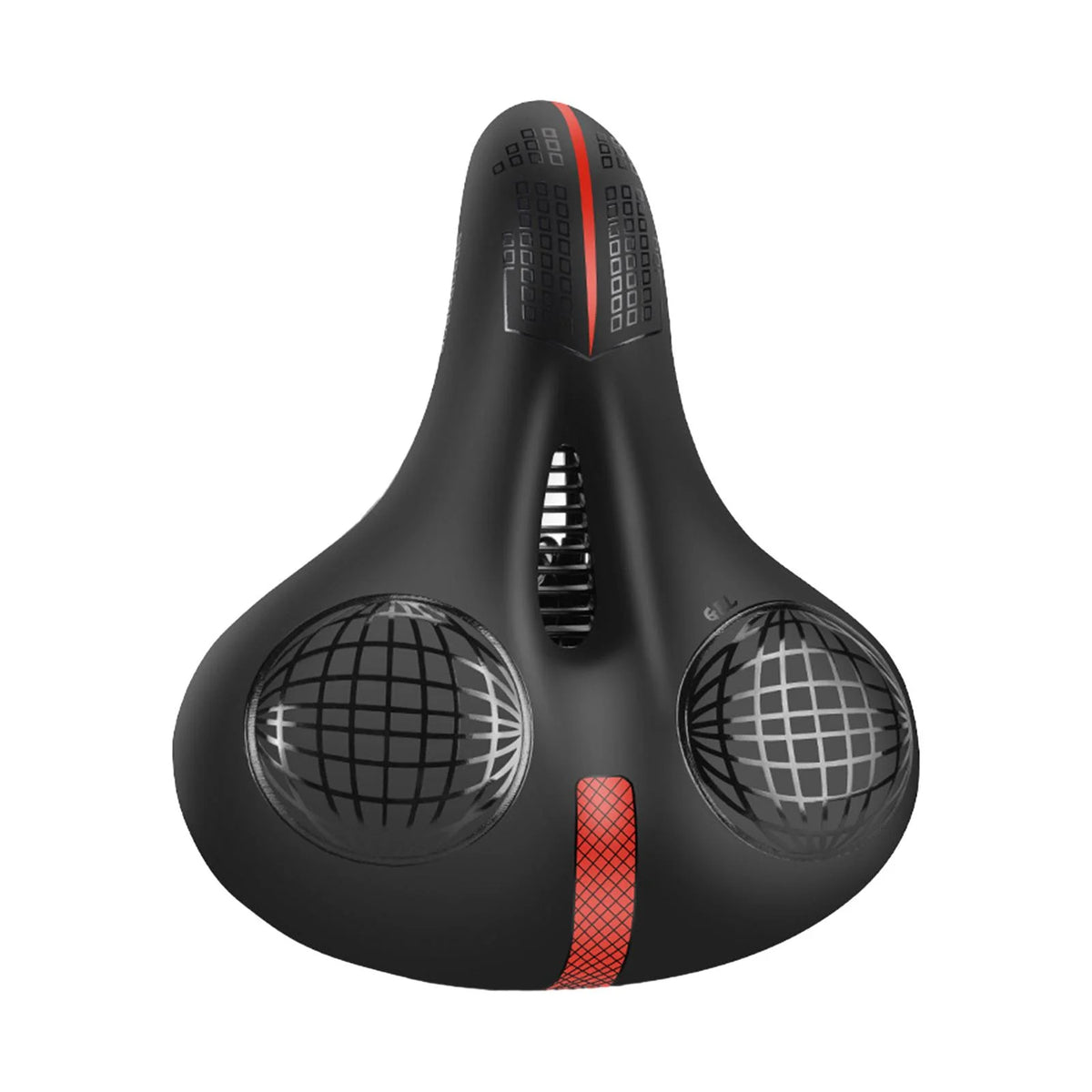 Black and Red Padded Bike Seat Cushion M149733
